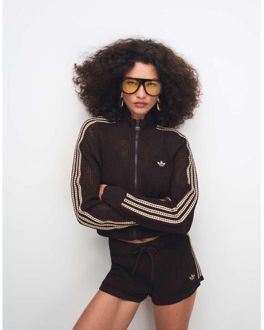 Adidas Originals Black Crochet Track Top
