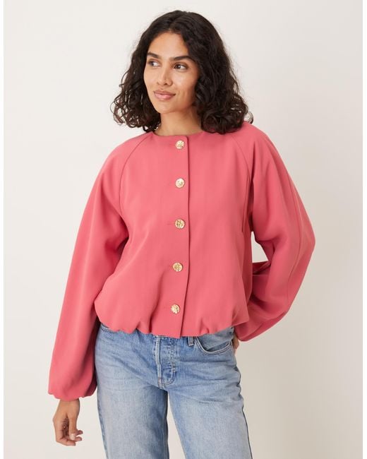 ASOS Tailored Bubble Hem Jacket With Button Detail