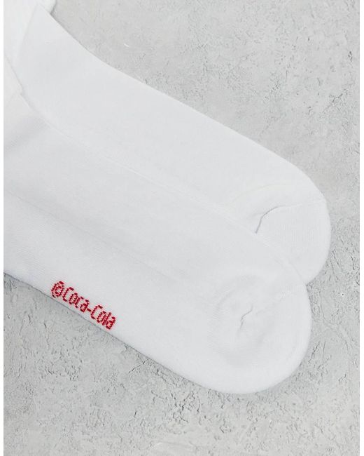 Calzini Bianchi Con Ricamo Cola di ASOS in White da Uomo