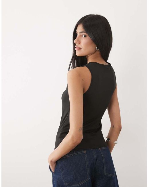 New Look Black Knot Detail Tank Top