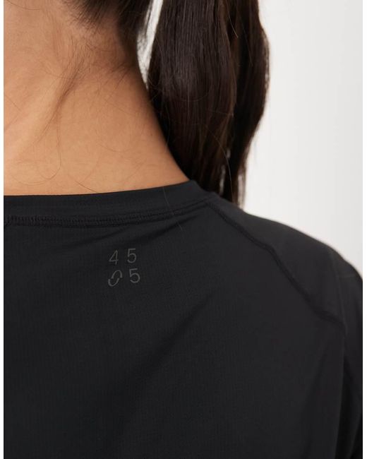 4505 Black Nylon Performance Mesh Quick Dry Running T-shirt