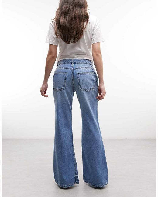 ASOS Blue Relaxed Flare Jean