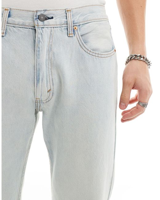 555 - jeans dritti lavaggio chiaro stile '96 di Levi's in White da Uomo