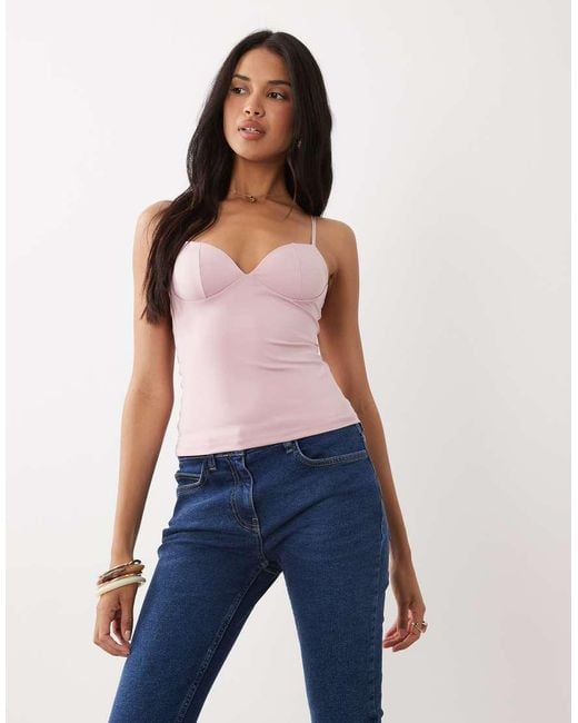Gina Tricot Pink Soft Shaping Singlet Top