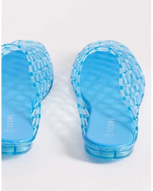 SEQWL Blue Jelly Cage Mule