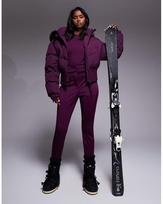 ASOS 4505 Ski & Snow Purple Asos 4505 Ski Soft Shell Water Repellent Skinny Ski Pants