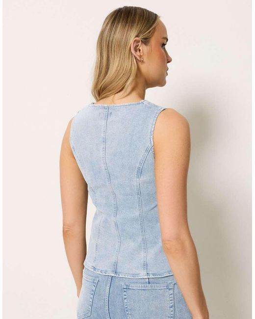 Long Tall Sally Blue Denim Waistcoat