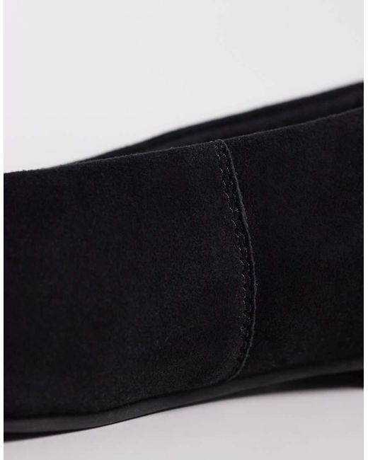 ASOS Black Lock Premium Round Toe Ballets
