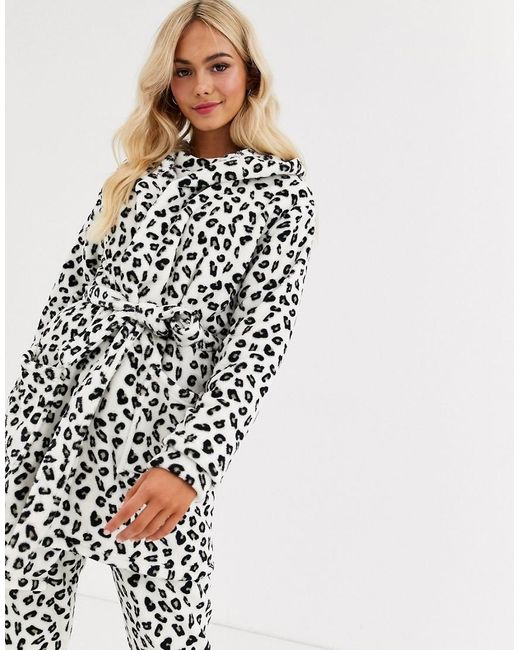 animal print dressing gown