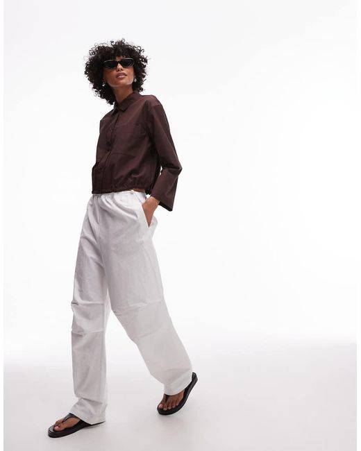 ARKET Purple Pure Cotton Cropped Blouson Jacket