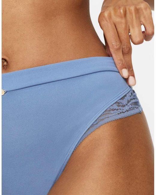 KBX Blue Charlotte High-Waisted Thong