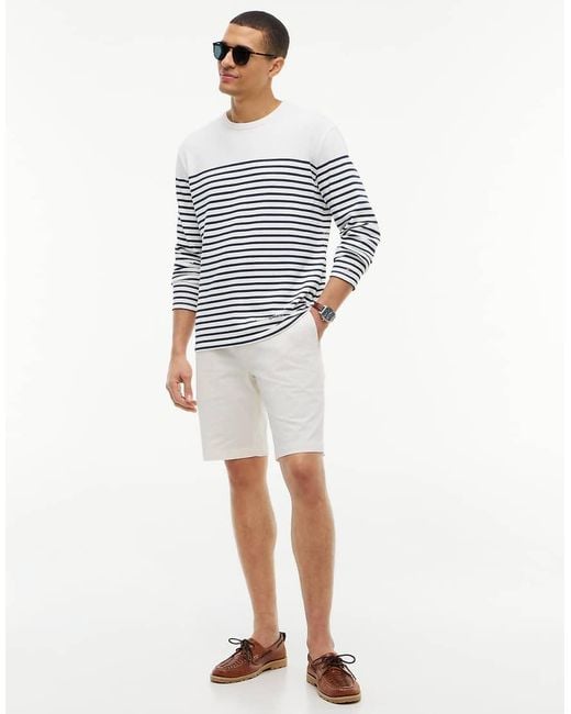 Tommy Hilfiger White Denton Twill 9.5" Inseam Chino Shorts for men