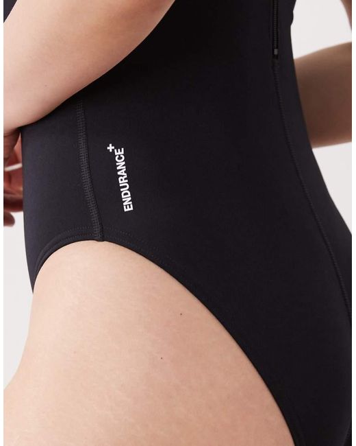 Speedo Black Endurance+ Logo Hydrasuit Swimsuit