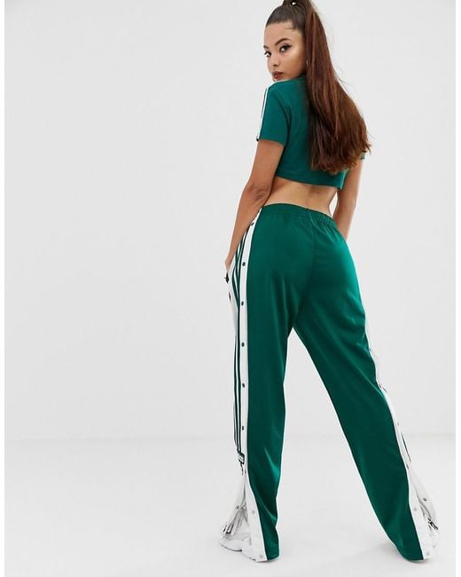 adidas Originals Synthetic Adicolor Adibreak Popper Pants in Green | Lyst