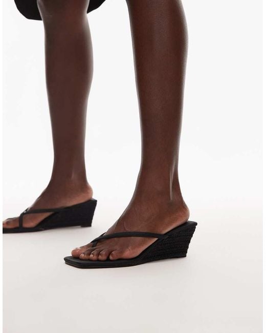 TOPSHOP Brown Hannah Wedge Heel