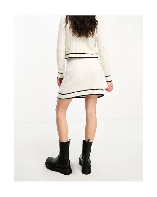 & Other Stories White Co-ord Alpaca And Wool Blend Mini Skirt