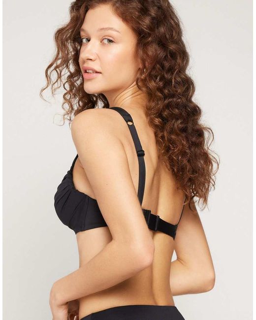Tezenis Black Preformed Balconette Bikini Top