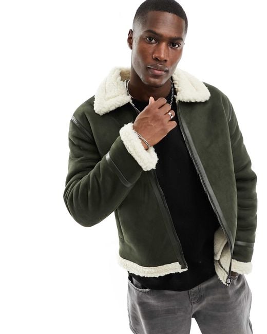 Only & sons parka with fleece lined hood best sale