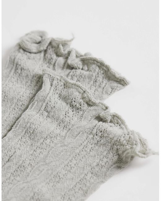 ASOS White Pointelle Pattern Socks
