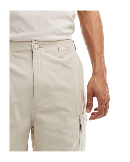 Obey Natural Cotton Ripstock Classic Cargo Short for men