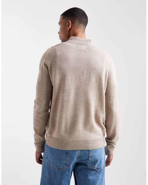 Brave Soul – mittelschwerer strickpullover in Natural für Herren