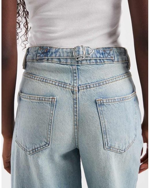 ASOS Blue baggy Wide Leg Jeans