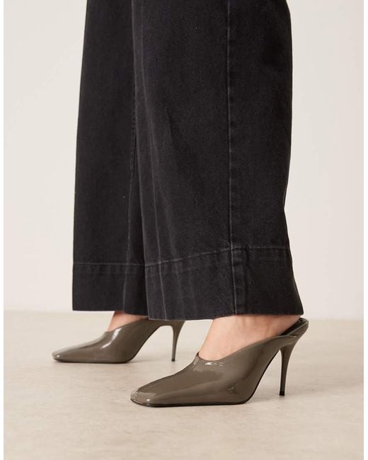 ASOS Black Pablo Ultimate Square Toe High Heel Mules