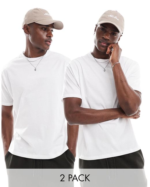 Another Influence White 2 Pack Boxy Fit T-shirts for men