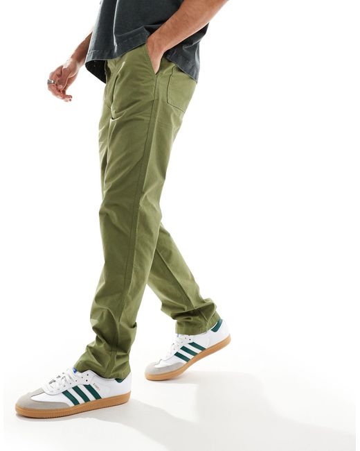 ASOS Green Straight Fit Ripstop Pants for men