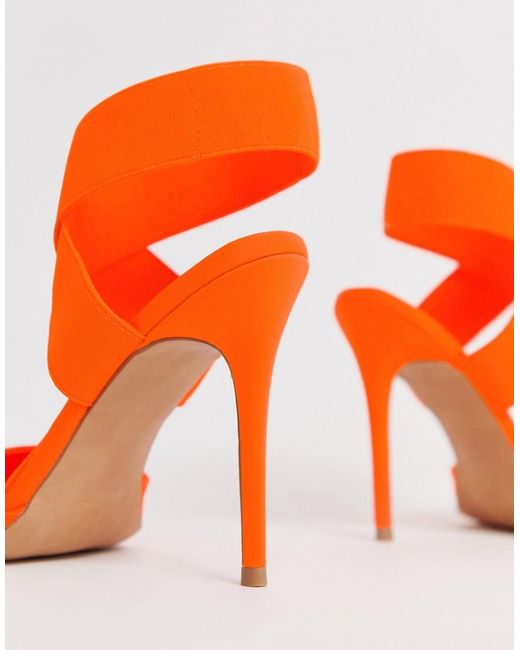 asos orange heels