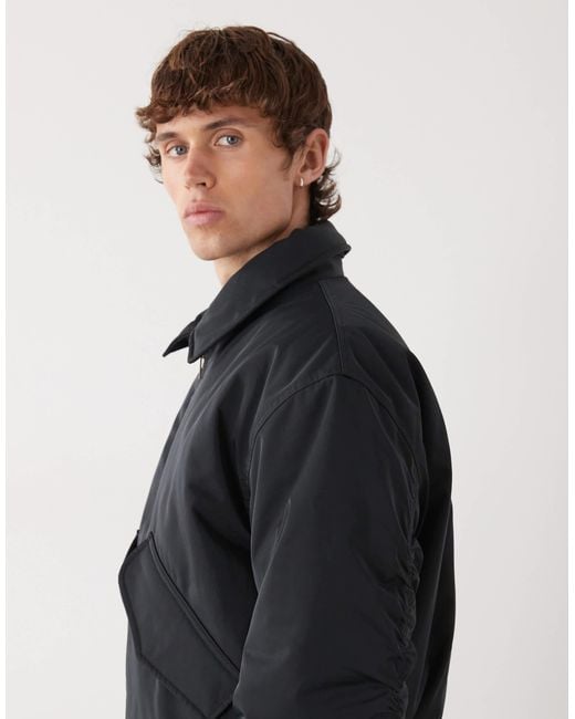 Bomber oversize avec col Weekday pour homme en coloris Black