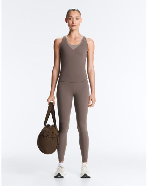 Oysho Purple Cross-over Sleeveless Comfortlux T-shirt