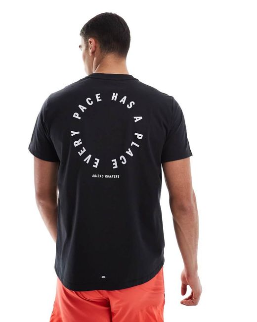 Adidas Originals Blue Adidas Running Own The Run T-Shirt for men
