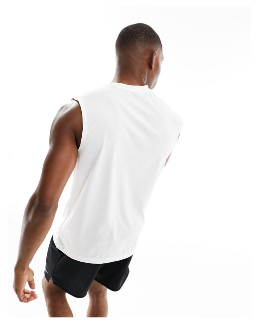 Reset dri-fit - top senza maniche di Nike in White da Uomo