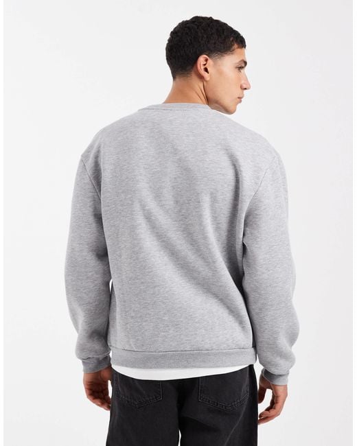 ASOS Gray Essentials Relaxed Fit Sweatshirt for men