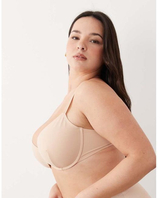 ASOS Brown Asos Design Curve Carla Smoothing Underwired Bra