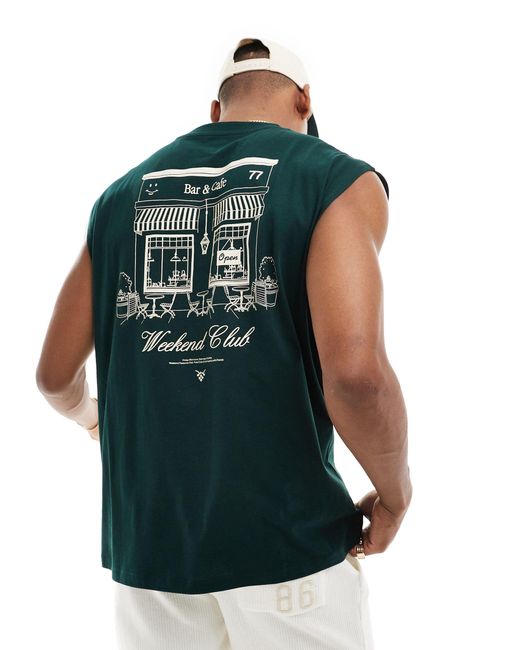 ASOS Green Oversized Vest for men