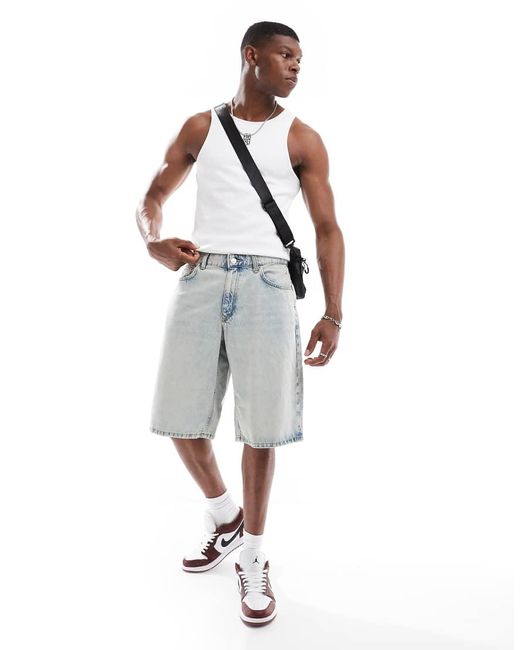 River Island White Jorts for men