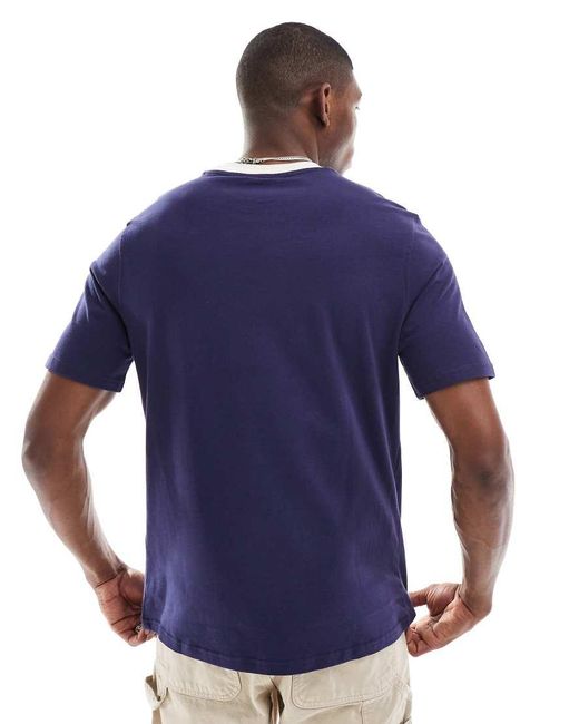 Barbour Blue Caleb Tipped T-shirt for men