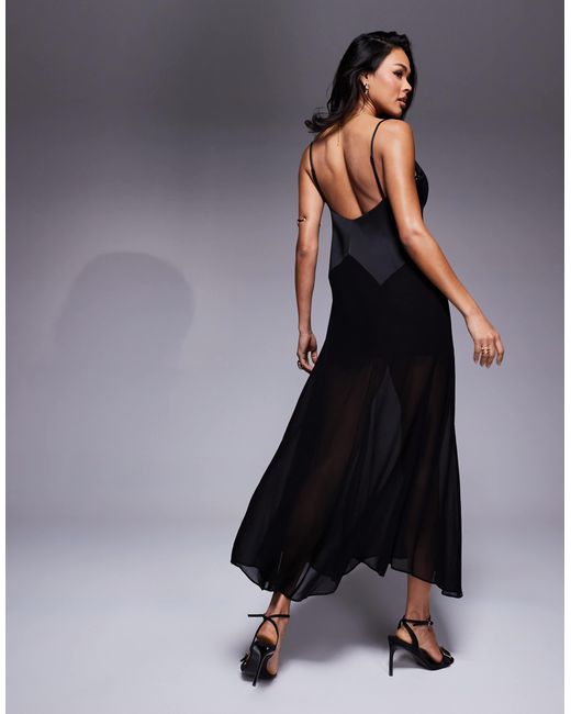 Forever New Blue – transparentes maxikleid aus organza