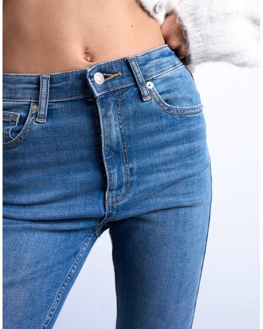 Vaqueros De Talle Alto Y Corte Acampanado Jamie De TOPSHOP de color Blue