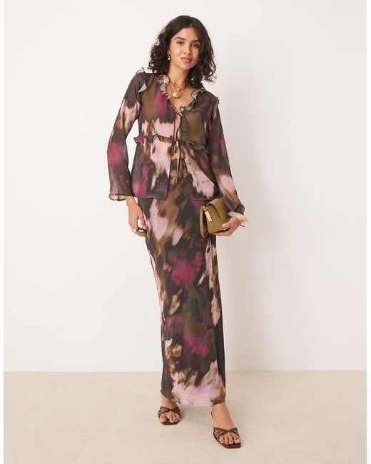 Pretty Lavish Natural Maxi Skirt Co-Ord