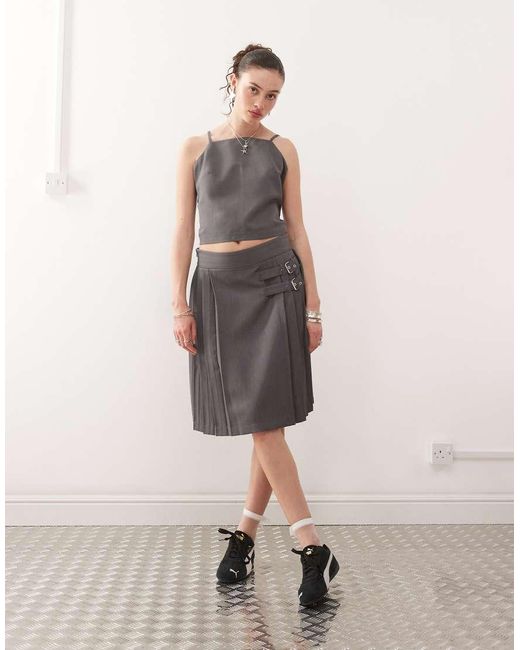 Collusion Gray Tailored Cami Co-ord