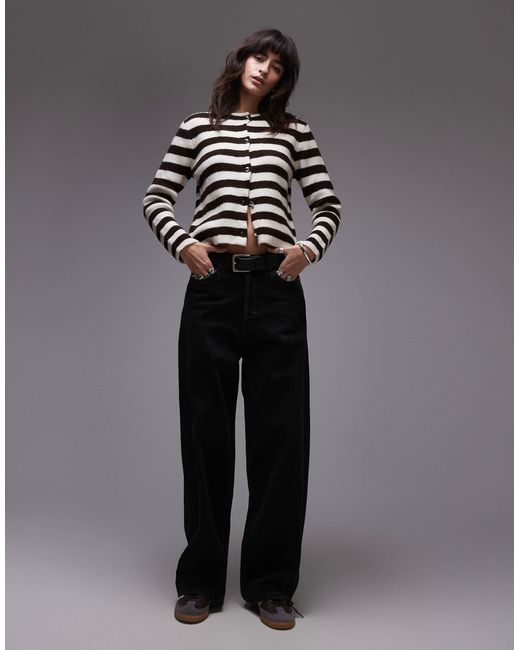 Mango Black Button Detail Cardigan