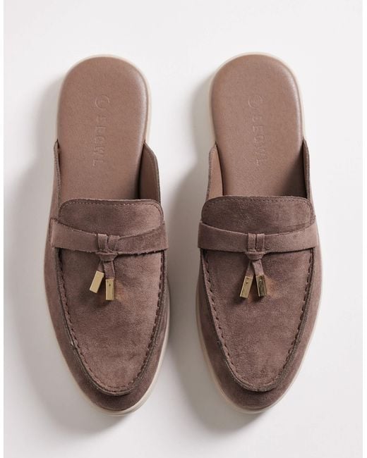 SEQWL Brown Mule Tassel Trim Loafer