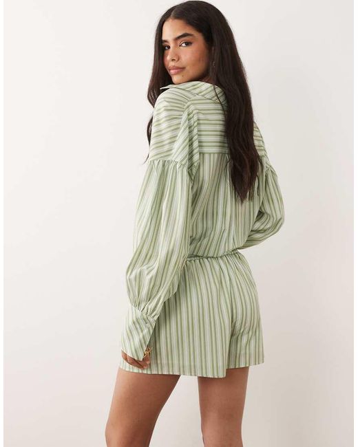 Aria Cove Green Elastic Waist Pull On Shorts
