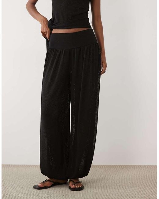 ASOS Black Sheer Co-Ord Trouser