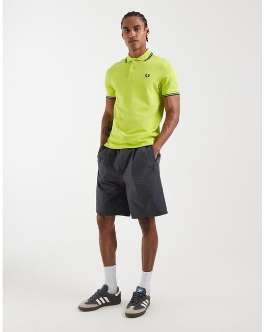 Fred Perry Green Twin Tipped Polo Shirt for men