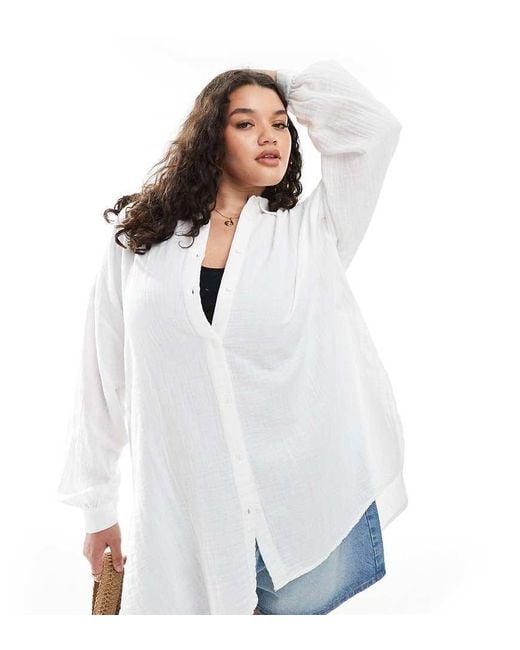 Camicia A Maniche Lunghe Bianca di ONLY in White