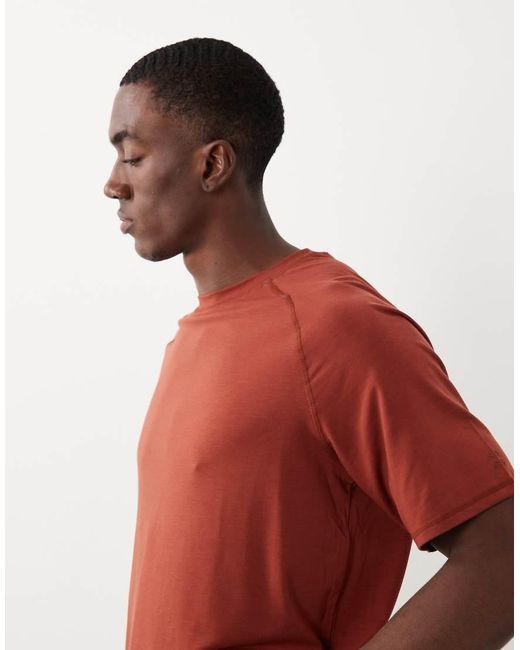 4505 Red Yoga Performance Jersey Quick Dry Boxy Oversized Training T-shirt for men